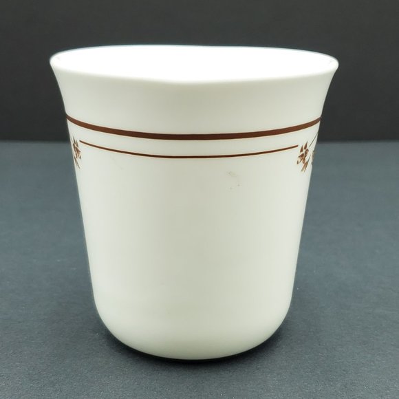 Corning Melody Mugs Corelle White Mugs with Brown Flowers and Bands - Picture 4 of 9